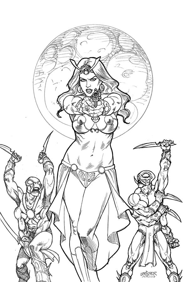 Dejah Thoris Vol 3 #2 Cover L Incentive Joseph Michael Linsner Black & White Virgin Cover