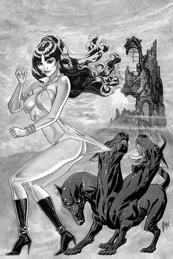 Vampirella Vol 8 #7 Cover L Incentive Guillem March Black & White Virgin Cover
