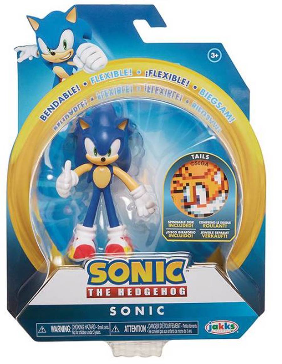 Sonic The Hedgehog 4-Inch Basic Action Figure With Accessory Wave 2 - Sonic
