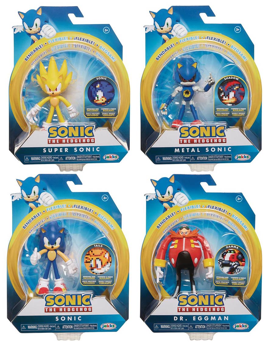 Sonic The Hedgehog 4-Inch Basic Action Figure With Accessory Wave 2 Assortment Case