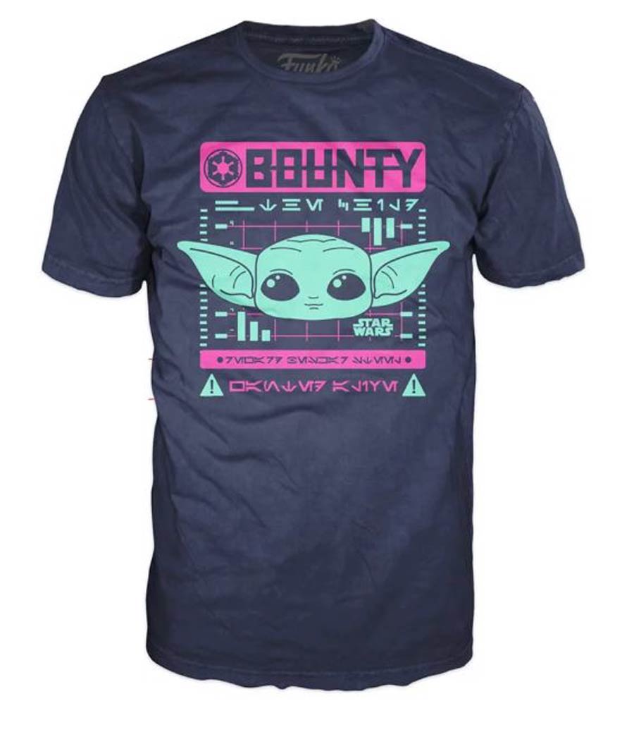 Super Cute Tees Star Wars The Mandalorian The Child Bounty Navy T-Shirt X-Small