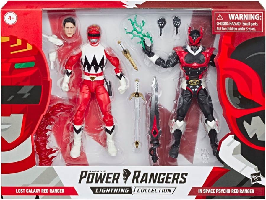 Power Rangers Lightning Series 6-Inch Action Figure Two Pack - Lost Galaxy Red Ranger & In Space Psycho Red Ranger