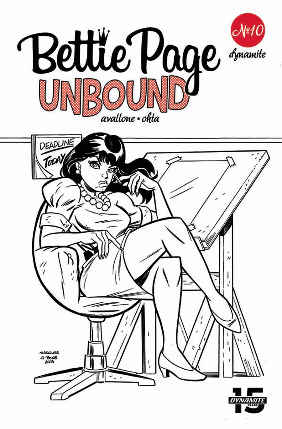 Bettie Page Unbound #10 Cover G Incentive Anthony Marques Black & White Cover