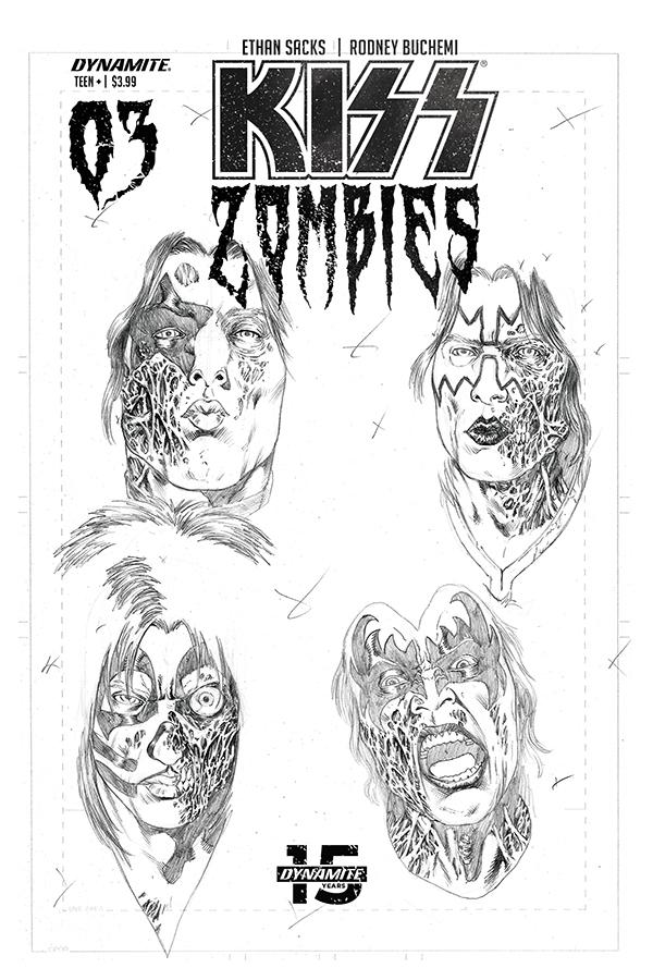 KISS Zombies #3 Cover H Incentive Rodney Buchemi Pencils Cover