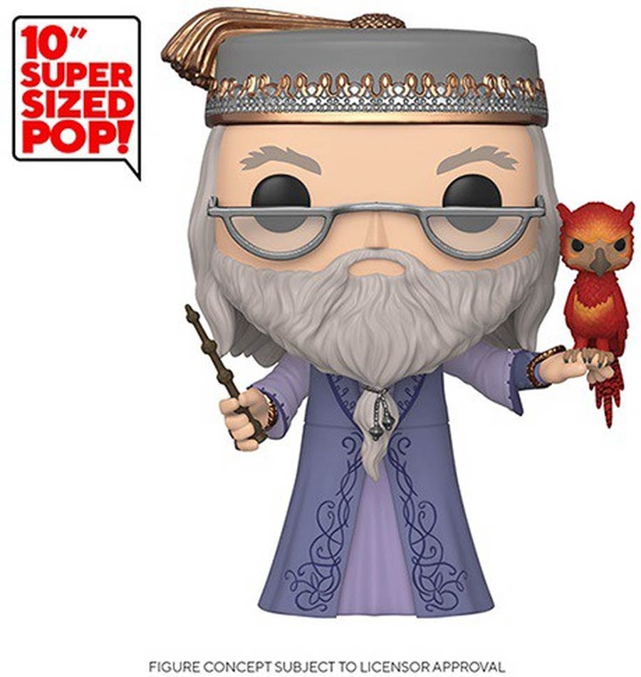 POP Harry Potter Dumbledore With Fawkes 10-Inch Vinyl Figure