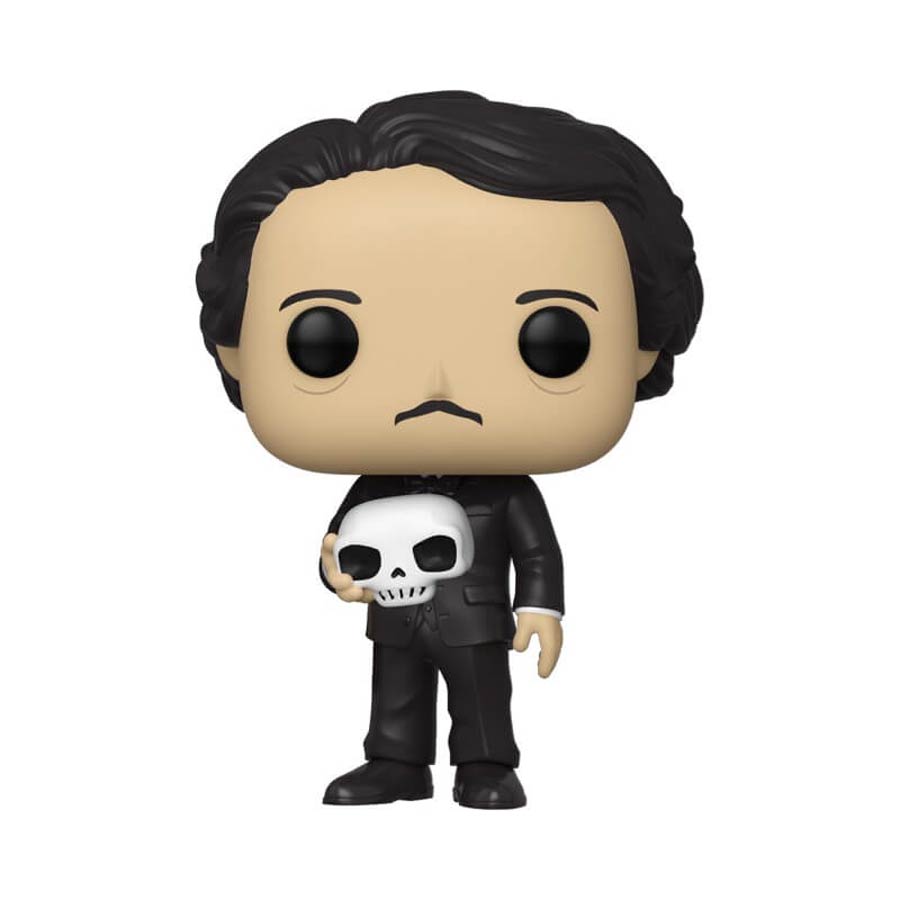 POP Icons Edgar Allan Poe With Skull Vinyl Figure
