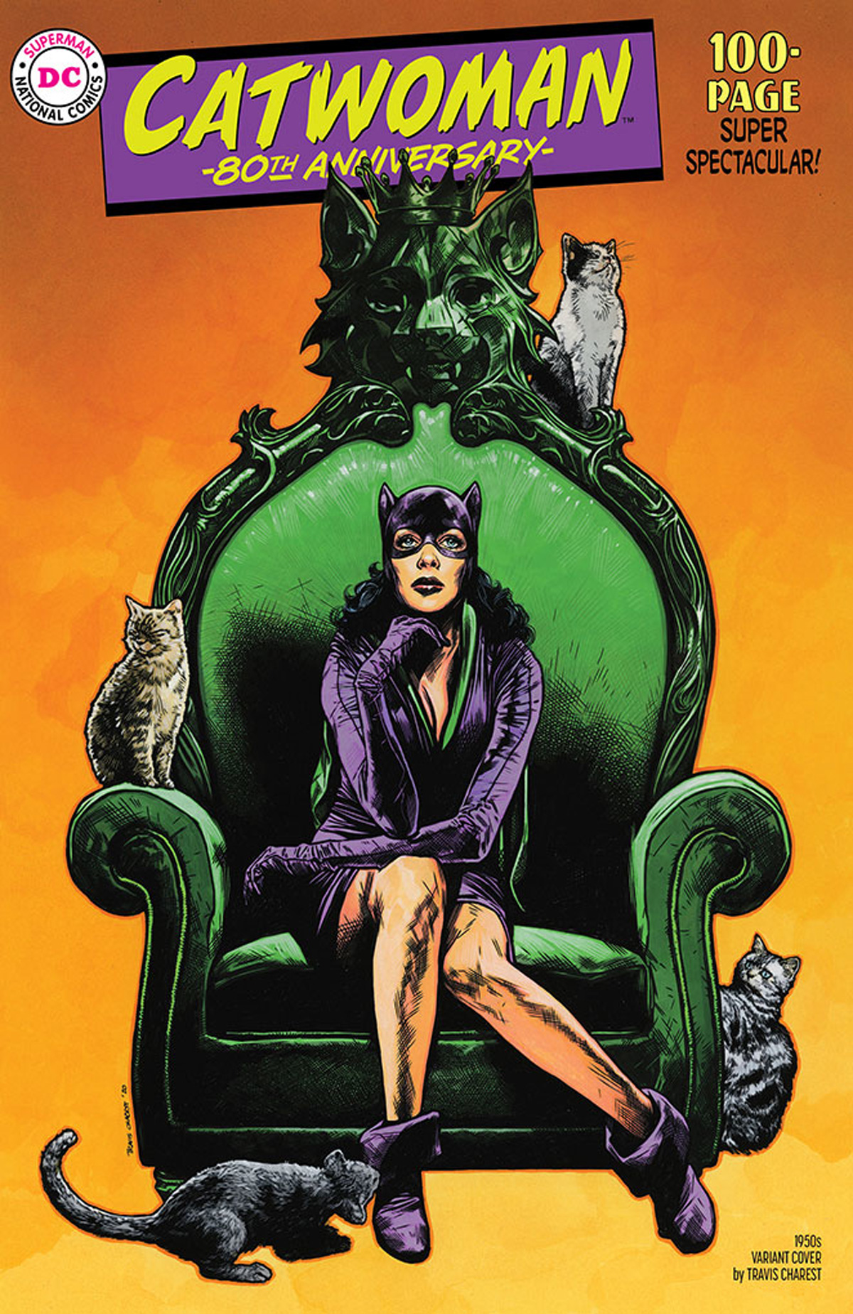 Catwoman 80th Anniversary 100-Page Super Spectacular #1 Cover C Variant Travis Charest 1950s Cover