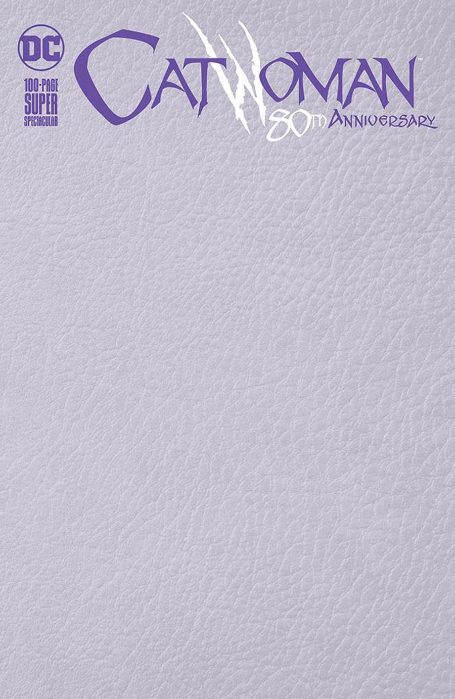 Catwoman 80th Anniversary 100-Page Super Spectacular #1 Cover J Variant Purple Leather Blank Cover