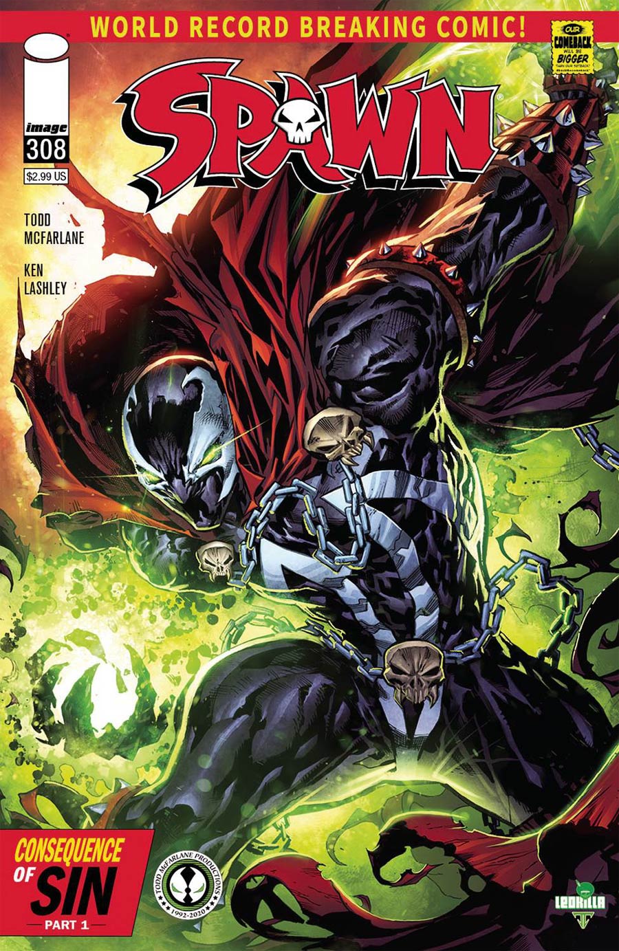 Spawn #308 Cover B Variant Ken Lashley Cover