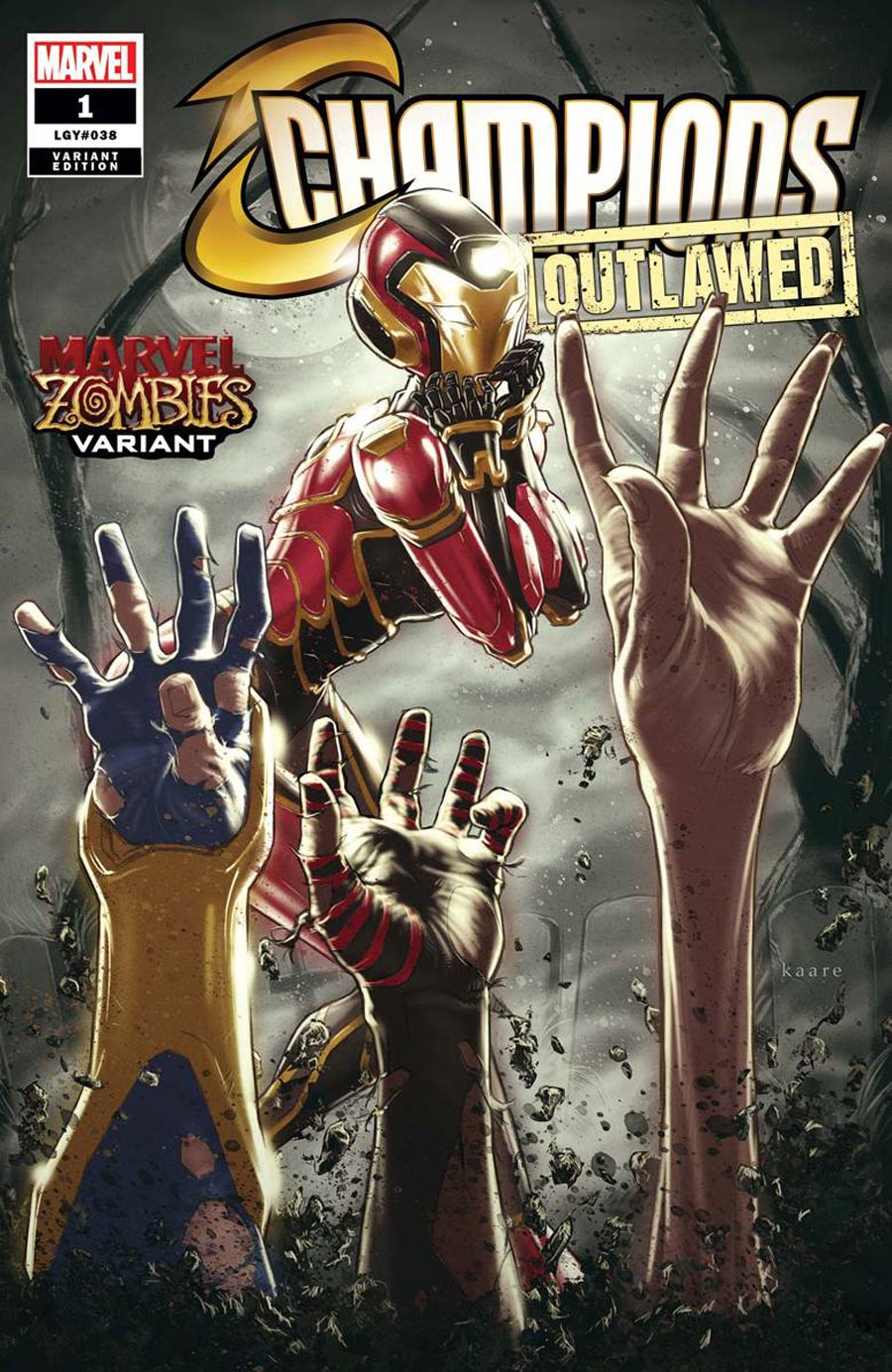 Champions (Marvel) Vol 4 #1 Cover B Variant Kaare Andrews Marvel Zombies Cover (Outlawed Tie-In)