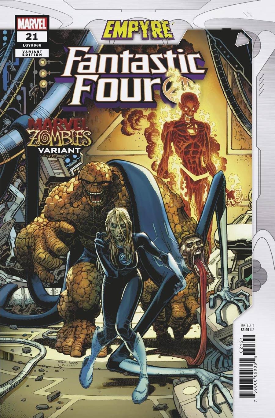 Fantastic Four Vol 6 #21 Cover B Variant Arthur Adams Marvel Zombies Cover (Empyre Tie-In)