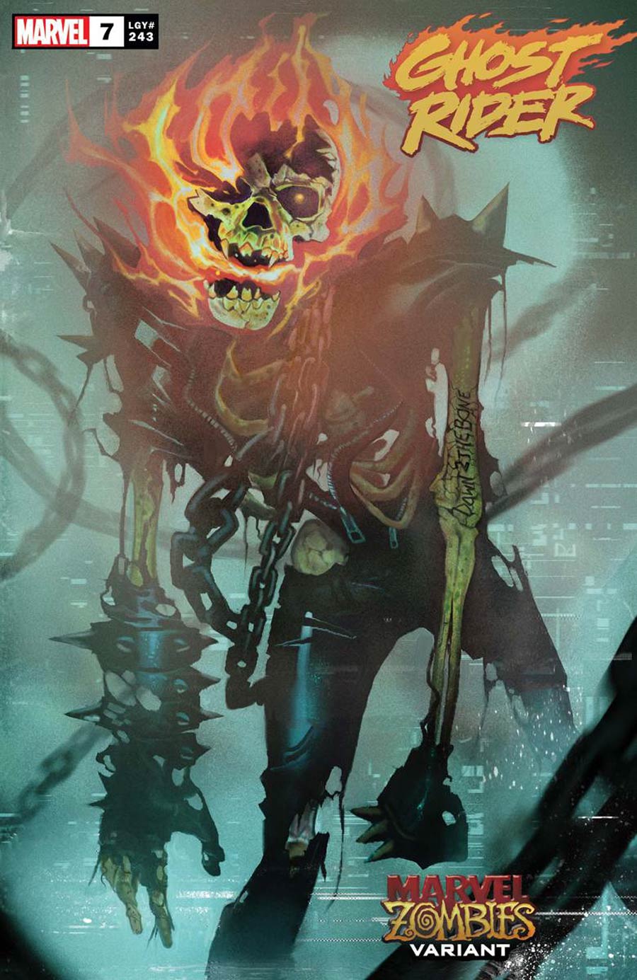 Ghost Rider Vol 8 #7 Cover B Variant Mike Del Mundo Marvel Zombies Cover