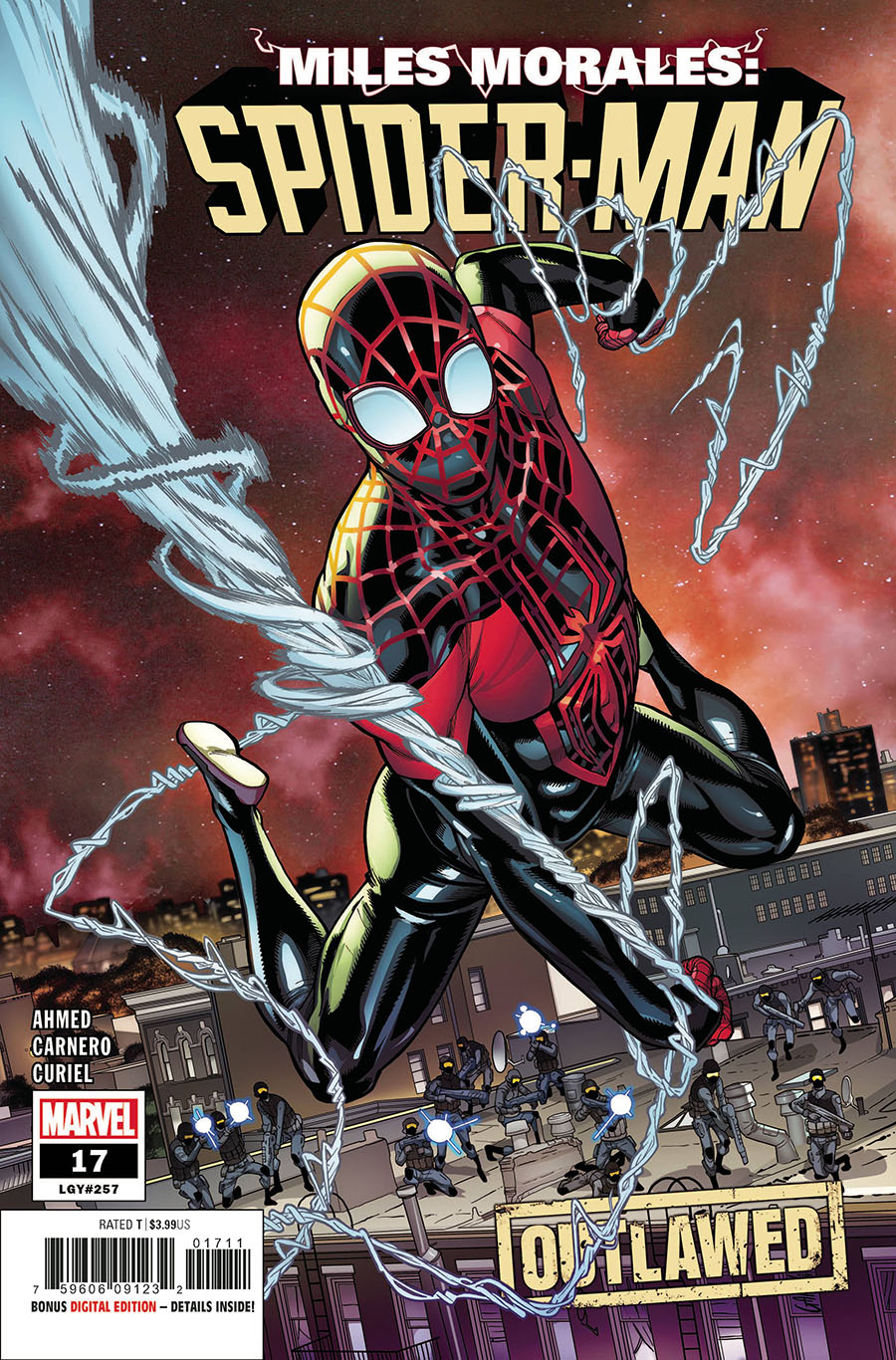 Miles Morales Spider-Man #17 Cover A Regular Javier Garron Cover (Outlawed Tie-In)
