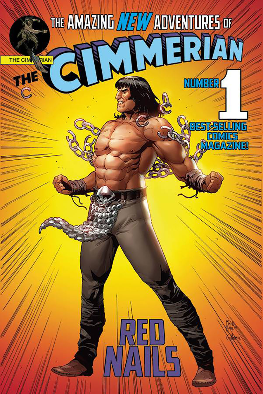 Cimmerian Red Nails #1 Cover E Variant Fritz Casas Superman Parody Cover