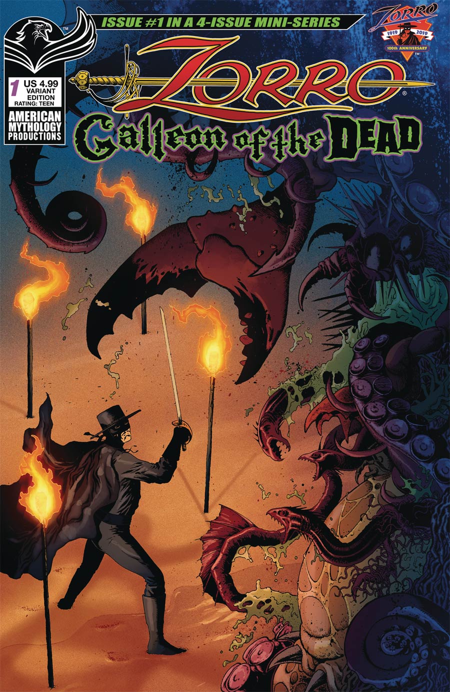 Zorro Galleon Of The Dead #1 Cover B Variant Mike Wolfer Cover