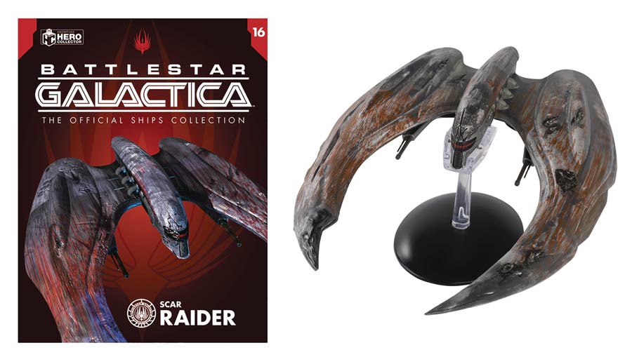 Battlestar Galactica Official Ships Collection Magazine #16 Cylon Raider (Scar)
