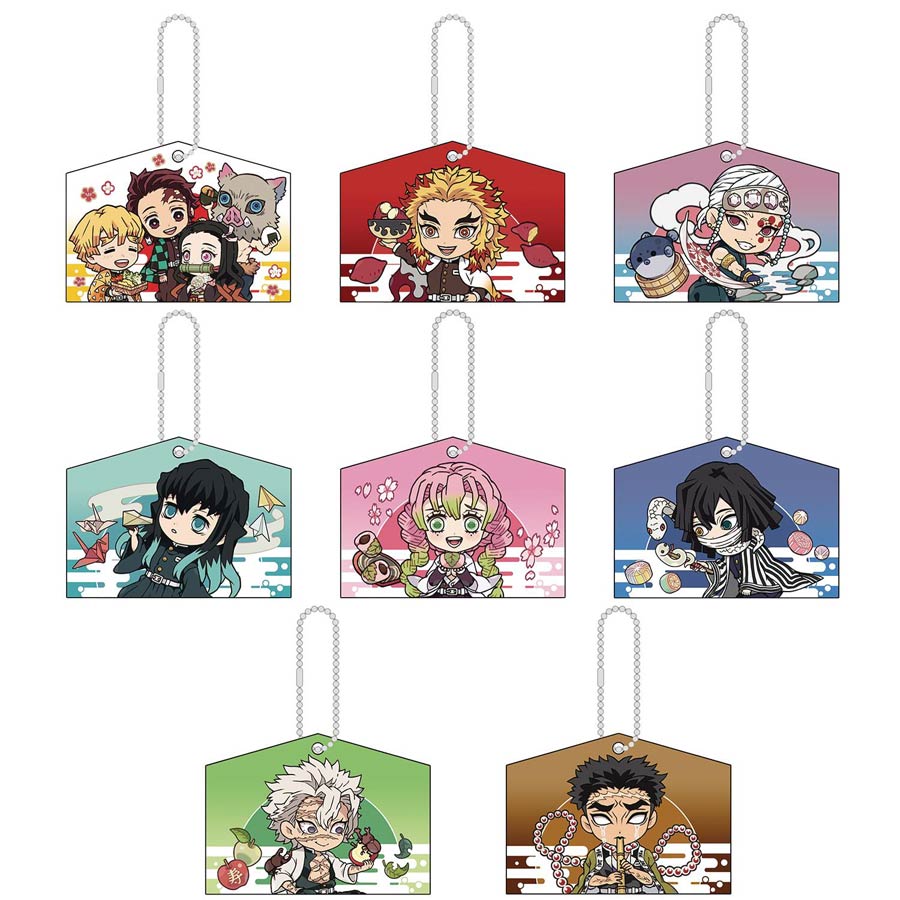 Demon Slayer Kimetsu Kirakira Acrylic Mascot Series 02 Blind Mystery Box 8-Piece Display