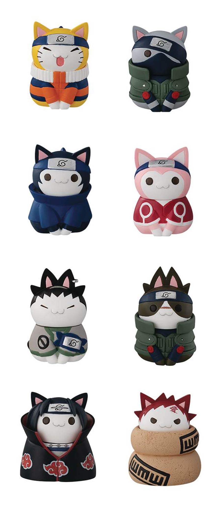Naruto Nyaruto Cats Of Konoha Village Mini Figure Box Set