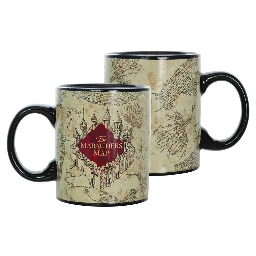 Harry Potter Marauders Map Black Heat Reveal 11-Ounce Mug