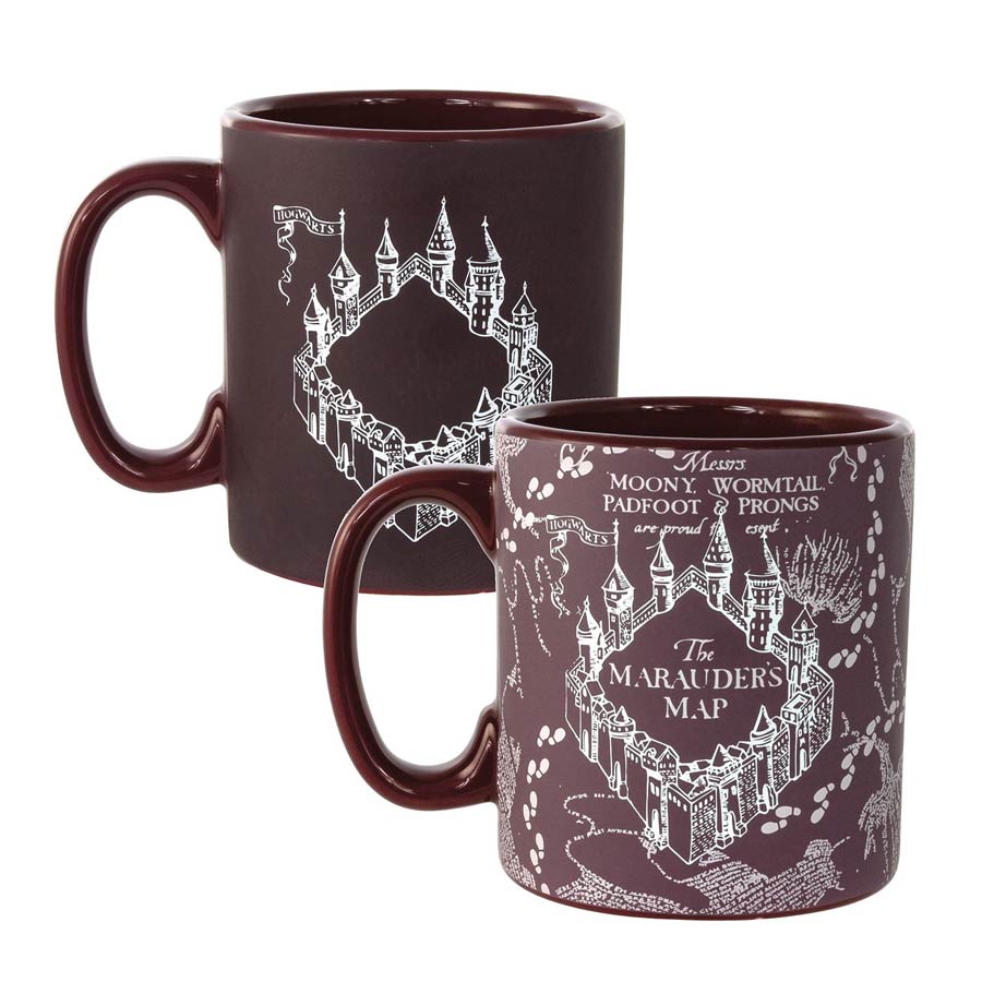 Harry Potter Marauders Map Burgundy Heat Reveal Mug