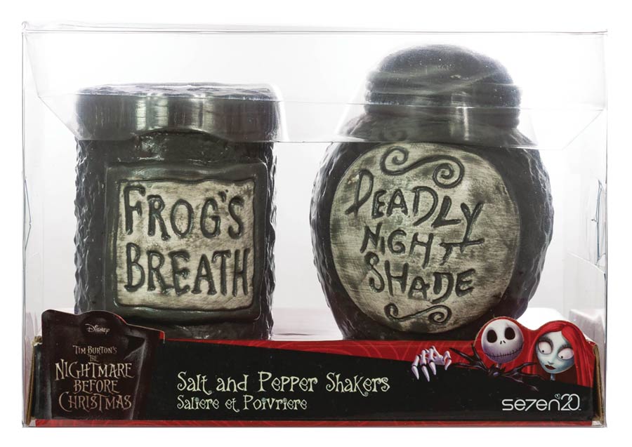 Nightmare Before Christmas Night Shade & Frogs Breath Figural Salt & Pepper Shakers