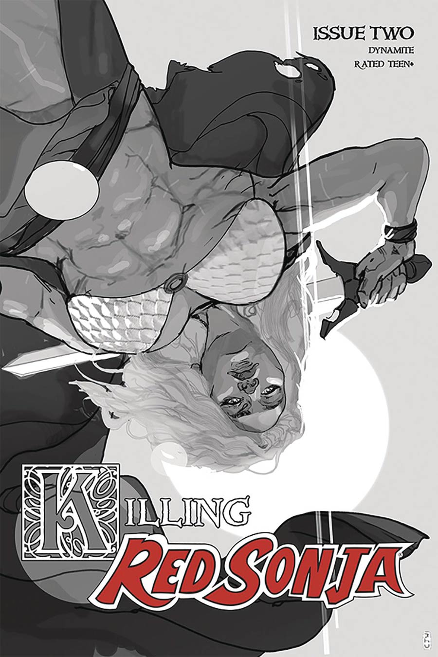 Killing Red Sonja #2 Cover E Incentive Christian Ward Grayscale Cover