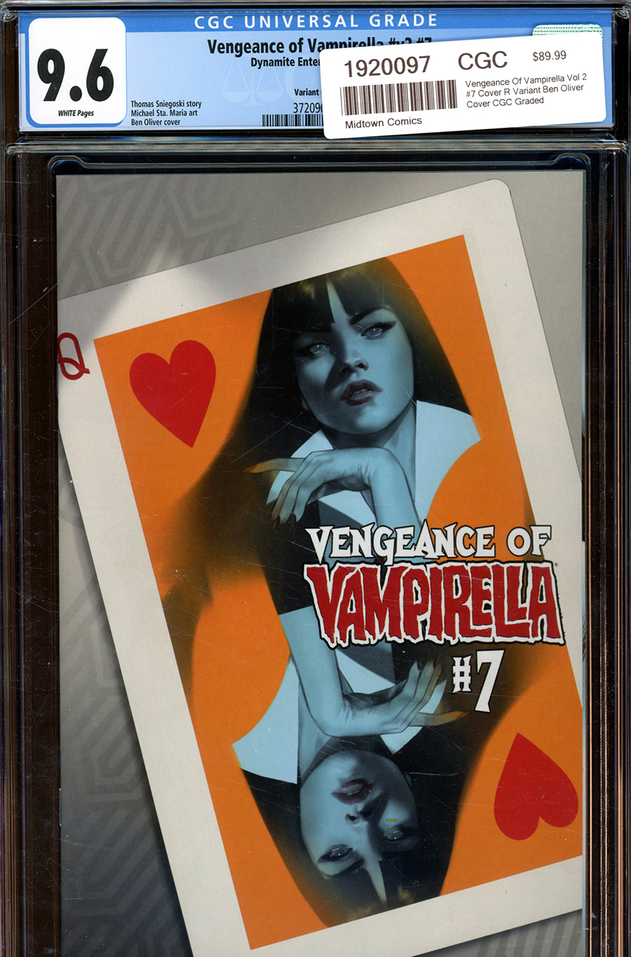 Vengeance Of Vampirella Vol 2 #7 Cover R Variant Ben Oliver Cover CGC Graded