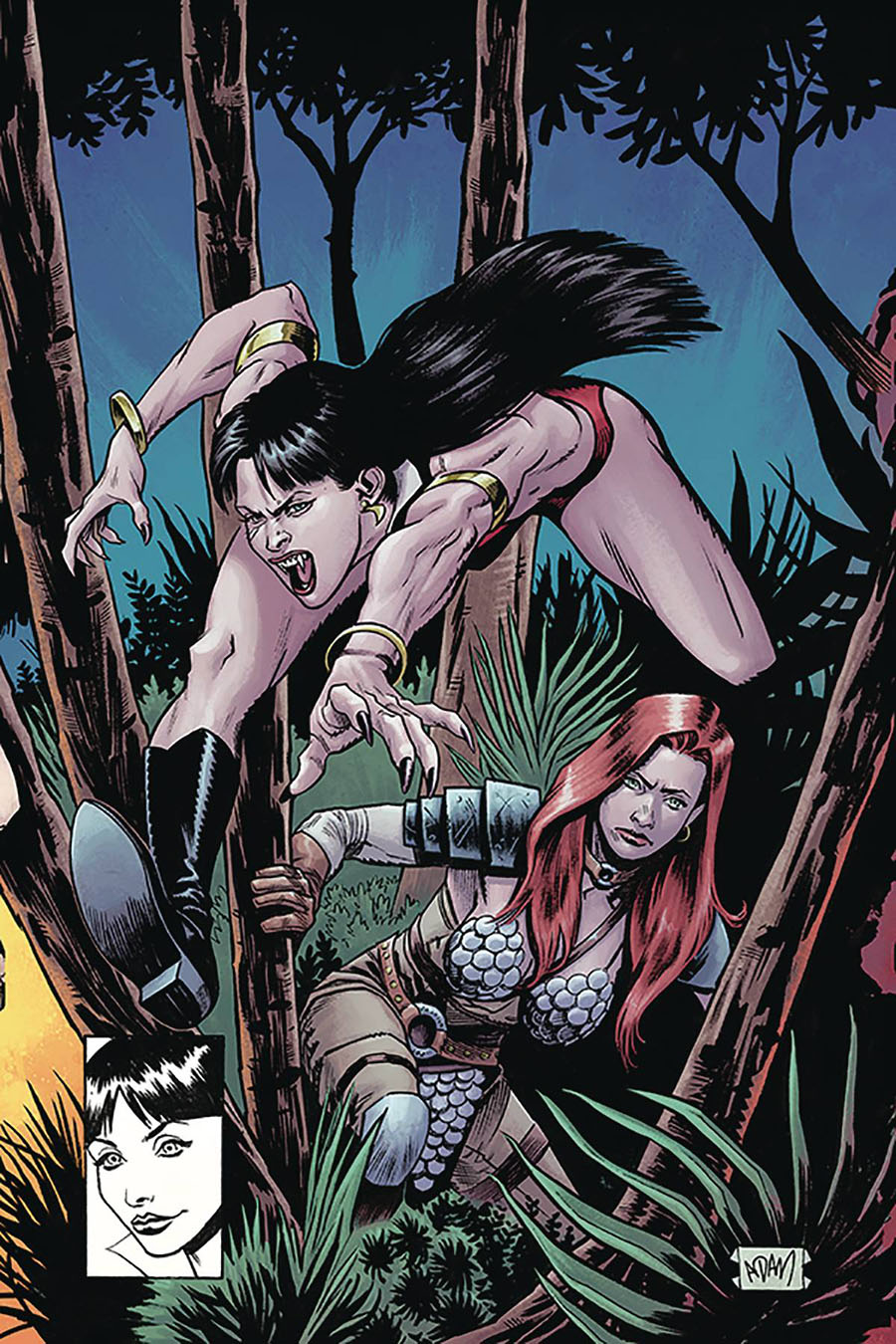 Vampirella Red Sonja #8 Cover T Limited Edition Adam Gorham Todd McFarlane Homage Virgin Cover