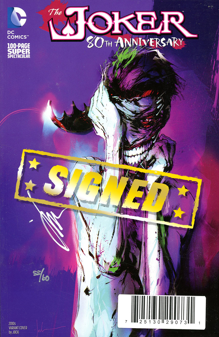 Joker 80th Anniversary 100-Page Super Spectacular #1 Cover M DF Signed By Jock