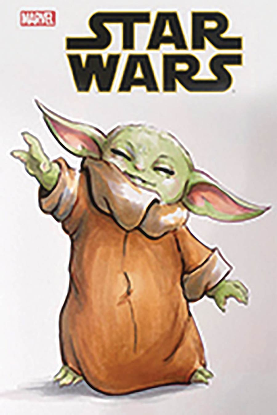 Star Wars Comic DF Baby Yoda Hand-Drawn Sketch By Miranda Gainey