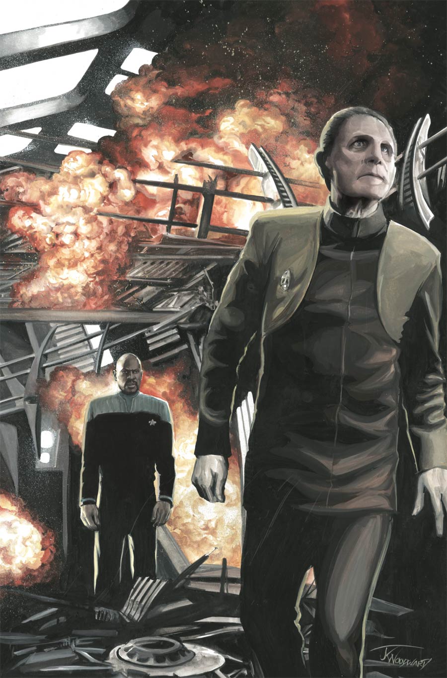 Star Trek Deep Space Nine Too Long A Sacrifice #1 Cover D Incentive JK Woodward Variant Cover