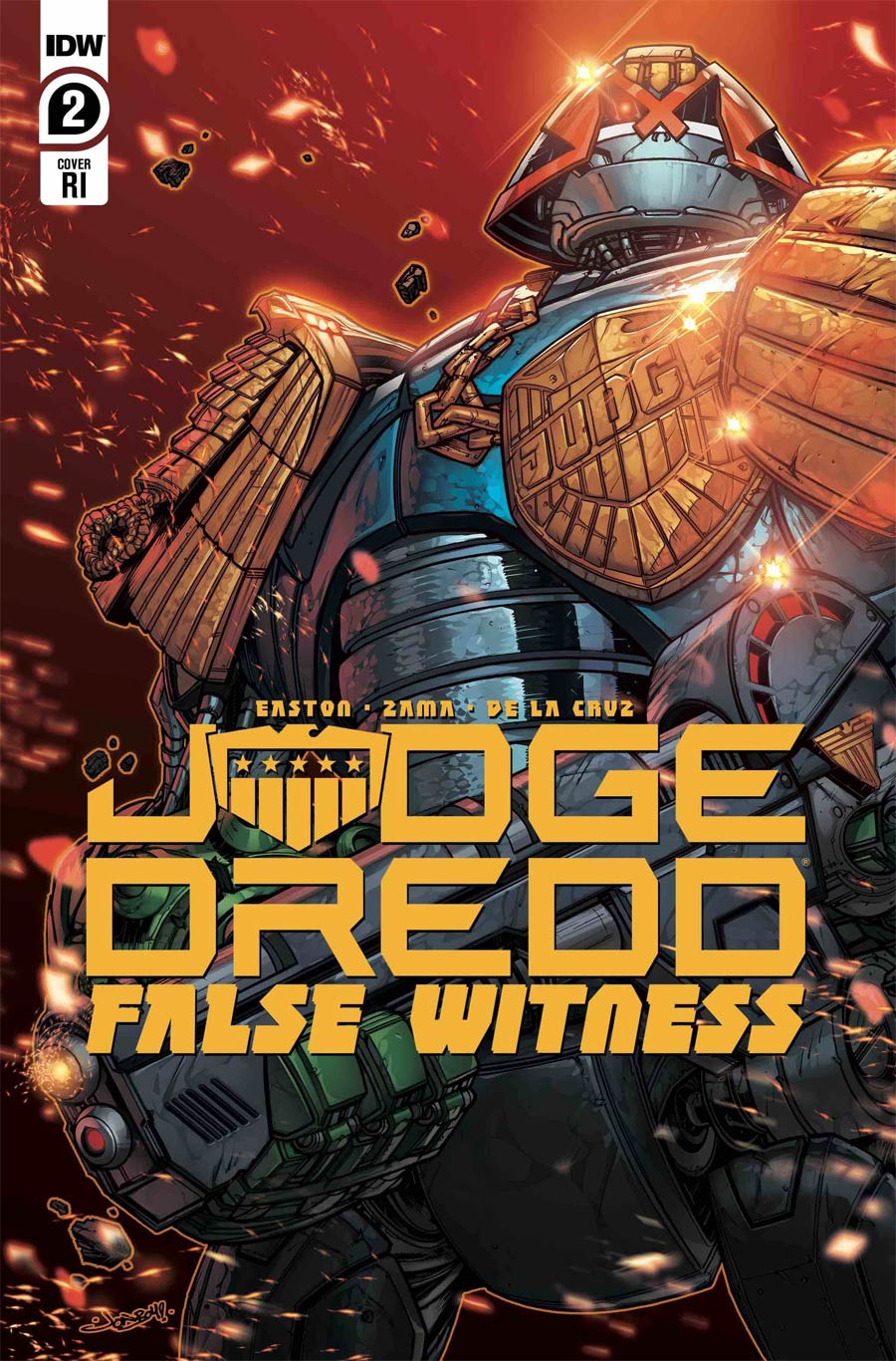Judge Dredd False Witness #2 Cover B Incentive Jonboy Meyers Variant Cover