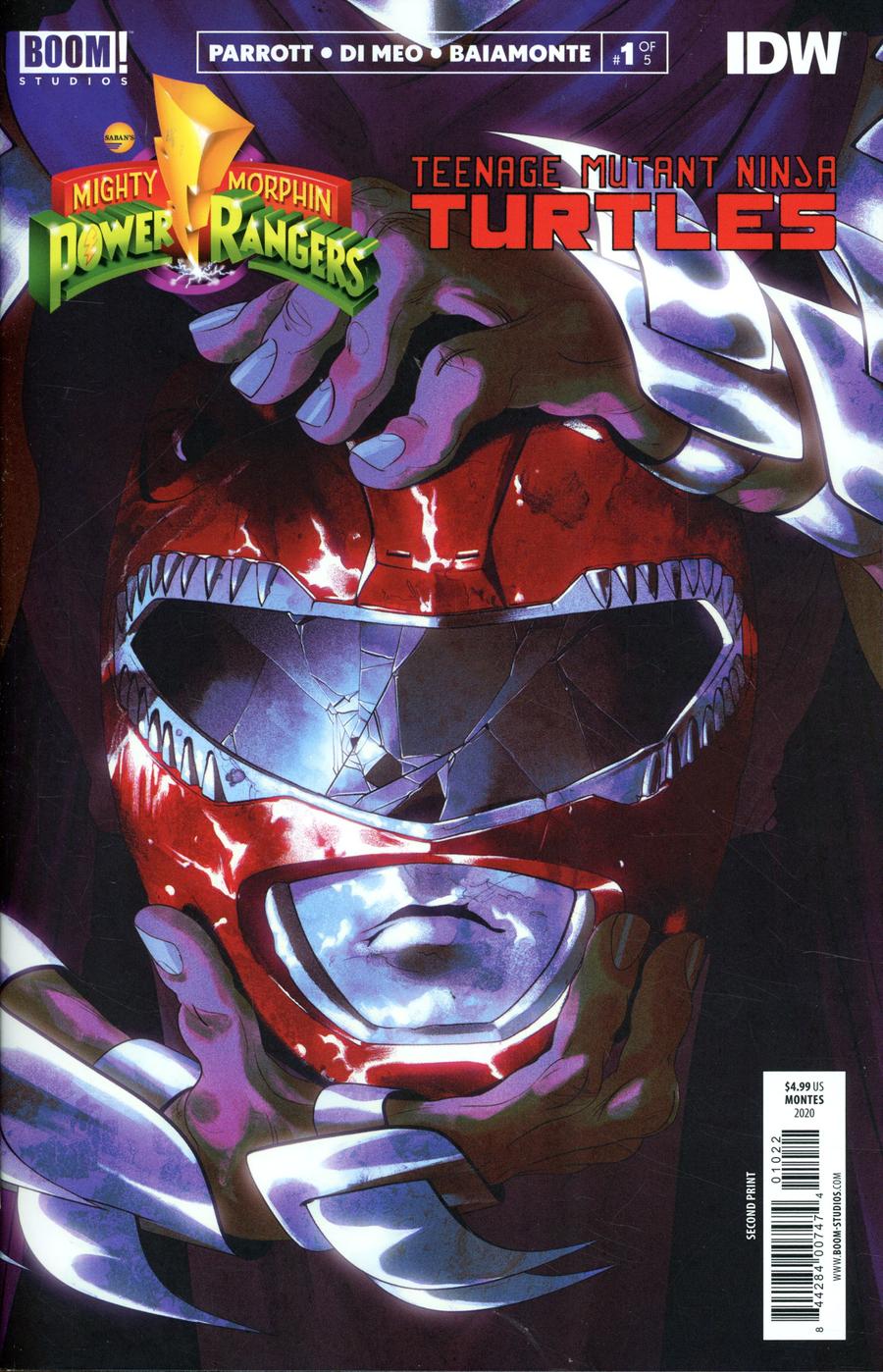 Mighty Morphin Power Rangers Teenage Mutant Ninja Turtles #1 Cover L 2nd Ptg Variant Goni Montes Cover