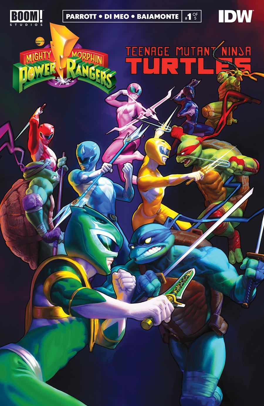 Mighty Morphin Power Rangers Teenage Mutant Ninja Turtles #1 Cover O 3rd Ptg