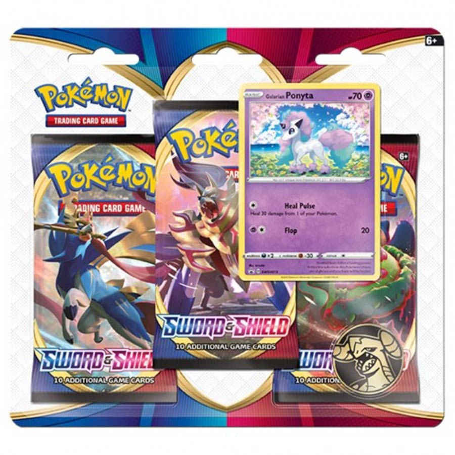 Pokemon TCG Sword And Shield Three Booster Blister Pack