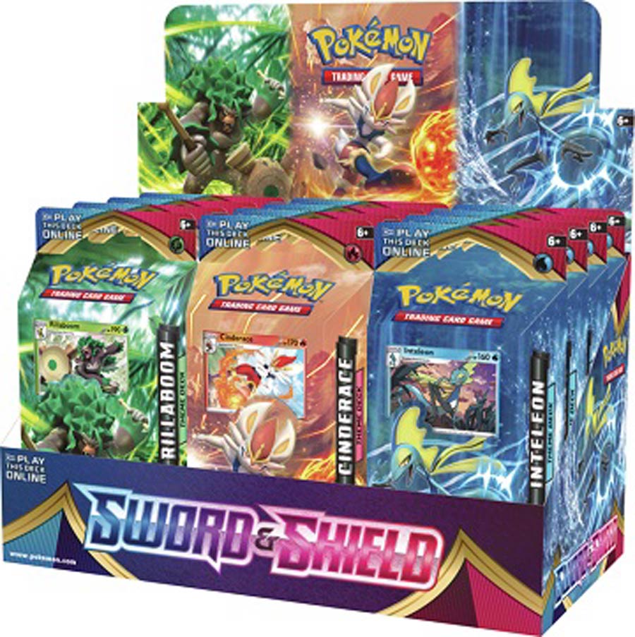 Pokemon TCG Sword And Shield Theme Deck Display Of 12 Decks