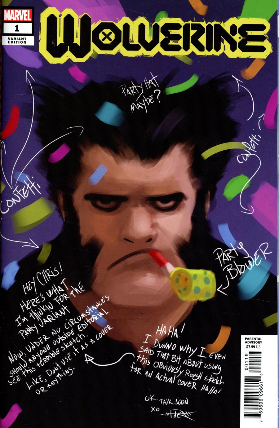 Wolverine Vol 7 #1 Cover N Incentive Rahzzah Party Sketch Cover (Dawn Of X Tie-In)