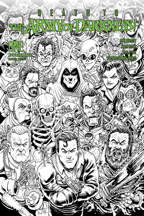 Death To The Army Of Darkness #1 Cover F Incentive Ken Haeser Black & White Cover