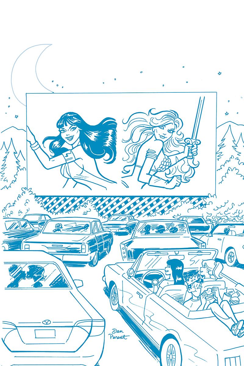 Red Sonja And Vampirella Meet Betty And Veronica #9 Cover K Incentive Dan Parent Tint Blue Cover
