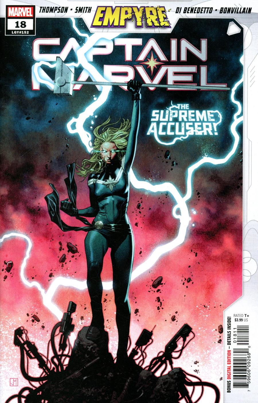 Captain Marvel Vol 9 #18 Cover A 1st Ptg Regular Jorge Molina Cover (Empyre Tie-In)