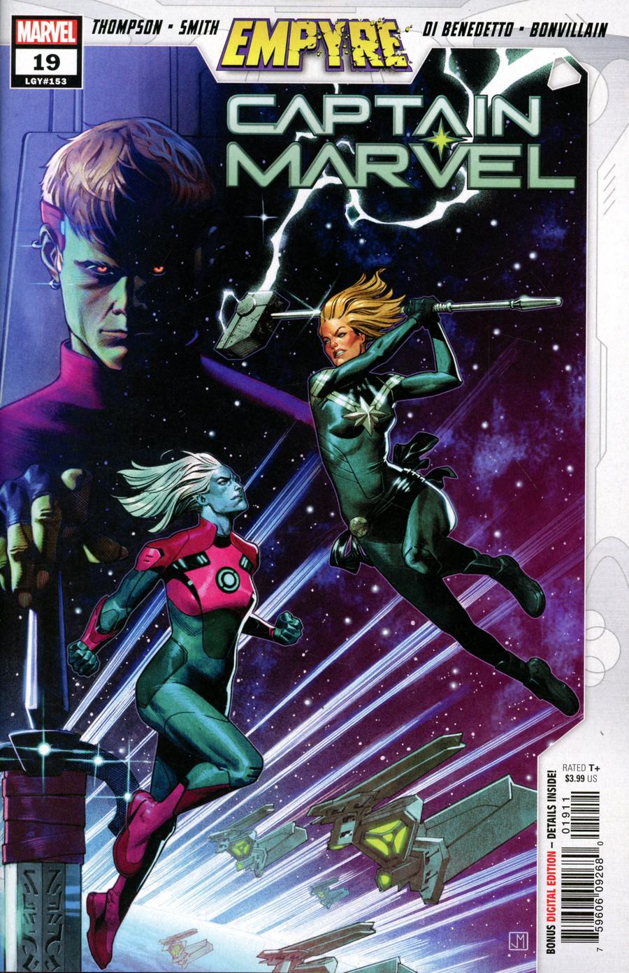 Captain Marvel Vol 9 #19 Cover A 1st Ptg Regular Jorge Molina Cover (Empyre Tie-In)