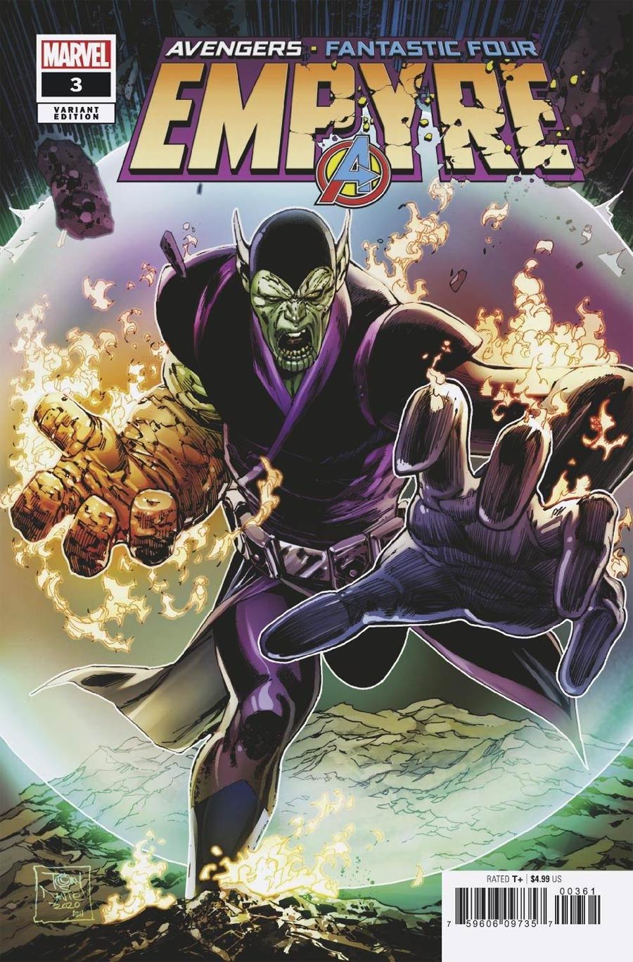 Empyre #3 Cover E Variant Tony S Daniel Kree Skrull Cover