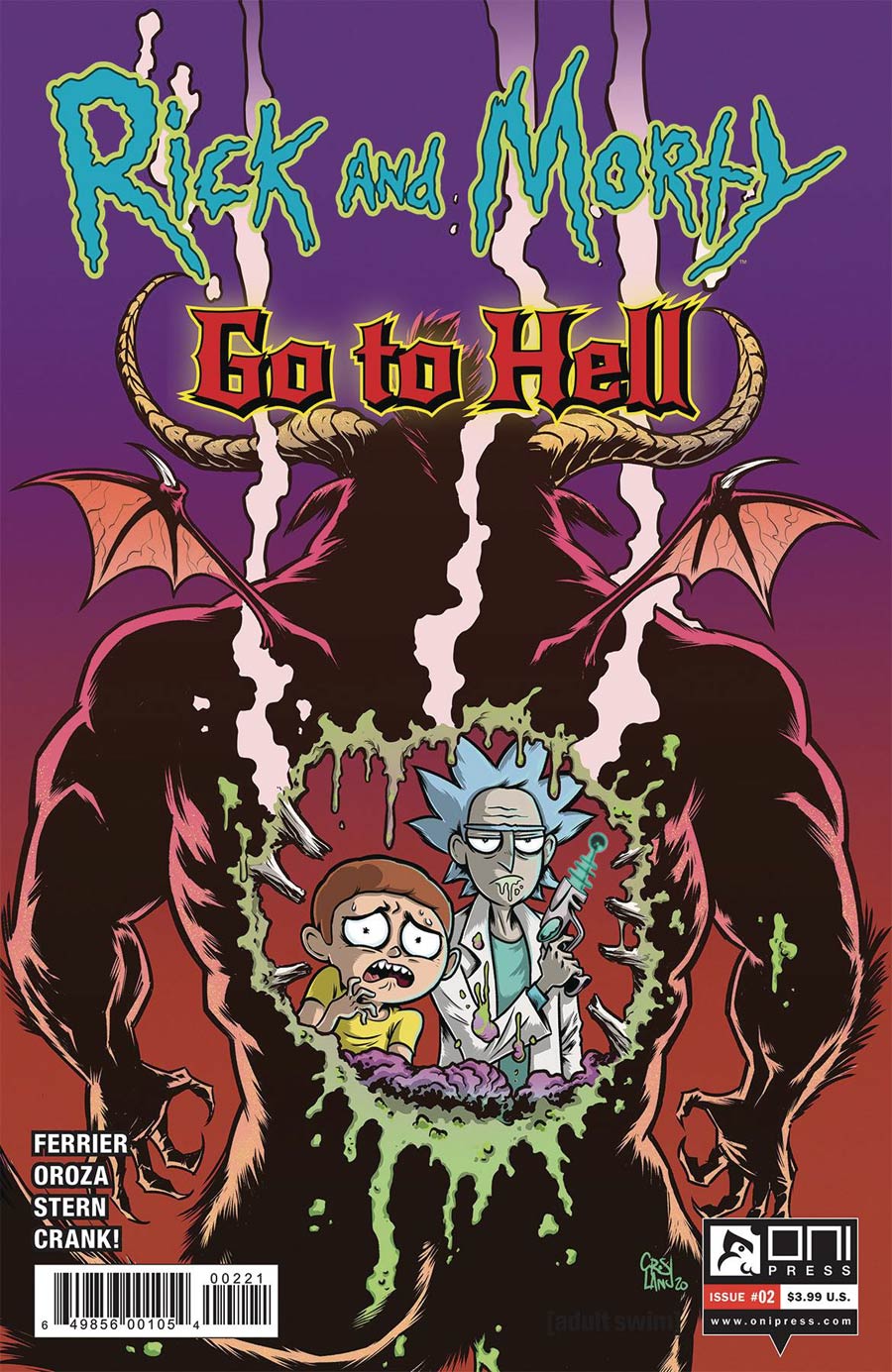 Rick And Morty Go To Hell #2 Cover B Variant Dave Crosland Cover
