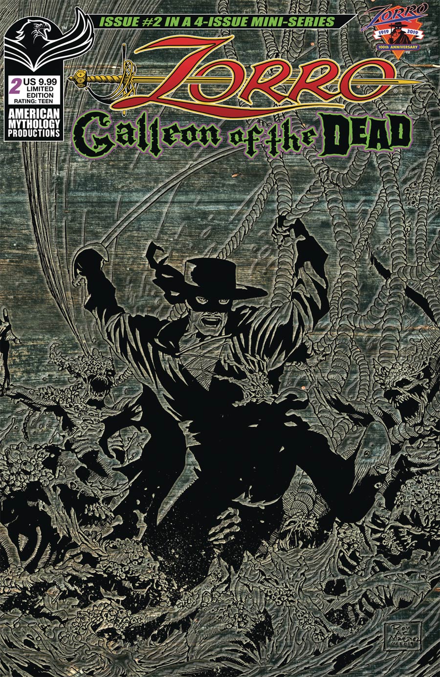 Zorro Galleon Of The Dead #2 Cover B Limited Edition Roy Allan Martinez Pulp Cover