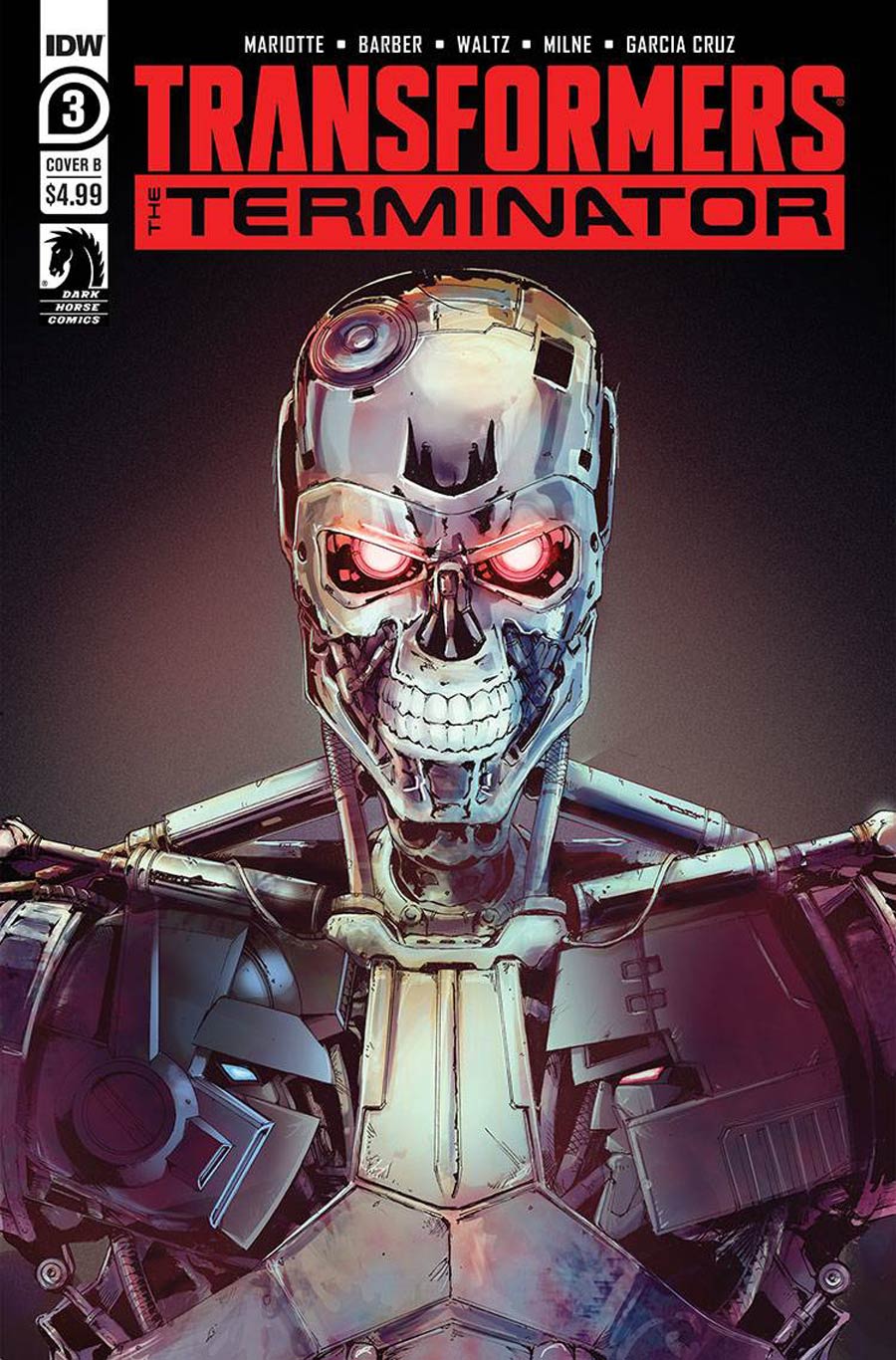 Transformers vs Terminator #3 Cover B Variant Andrew Griffith Cover