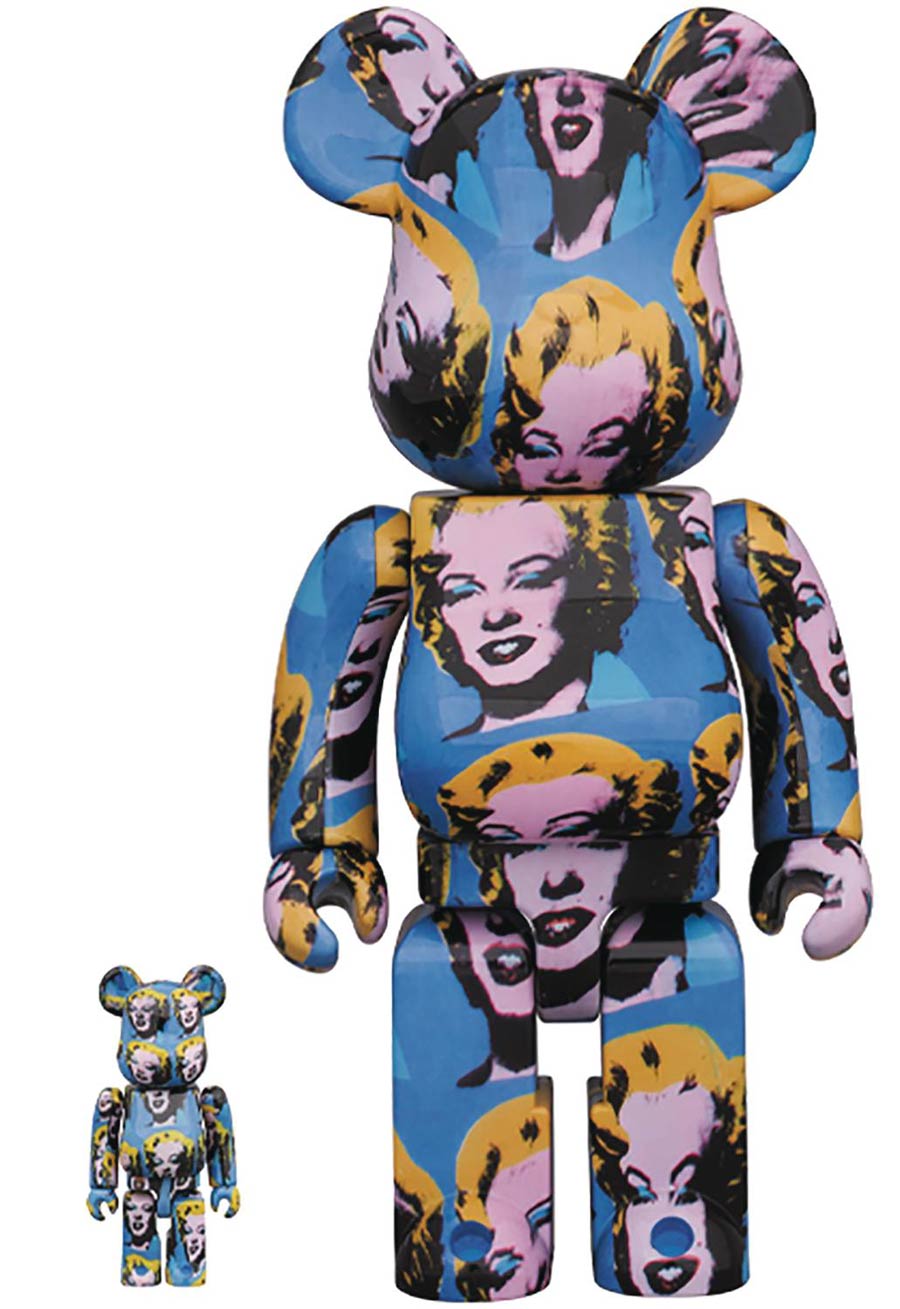 Andy Warhols Marilyn Monroe 100 Percent & 400 Percent 2-Pack Bearbrick