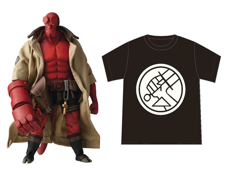 Hellboy BPRD Shirt Version 1/12 Scale Previews Exclusive Action Figure