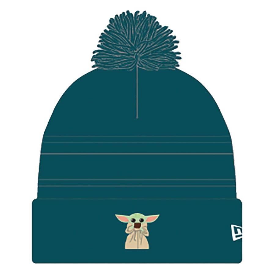 Star Wars The Mandalorian The Child Previews Exclusive Green Pom Knit Beanie