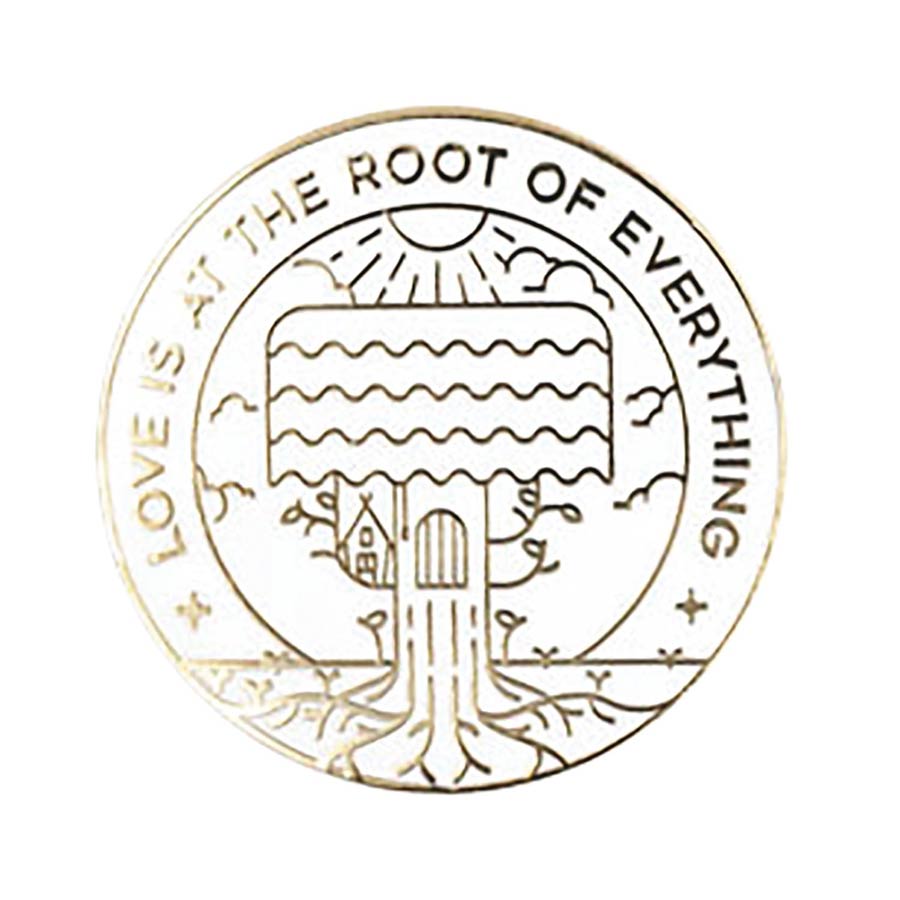 Mister Rogers Neighborhood Enamel Pin - Love Is The Root Of Everything (White)