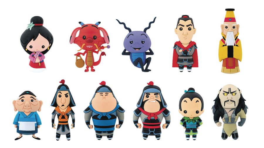 Mulan 3D Foam Bag Clip Blind Mystery Box 24-Piece Display